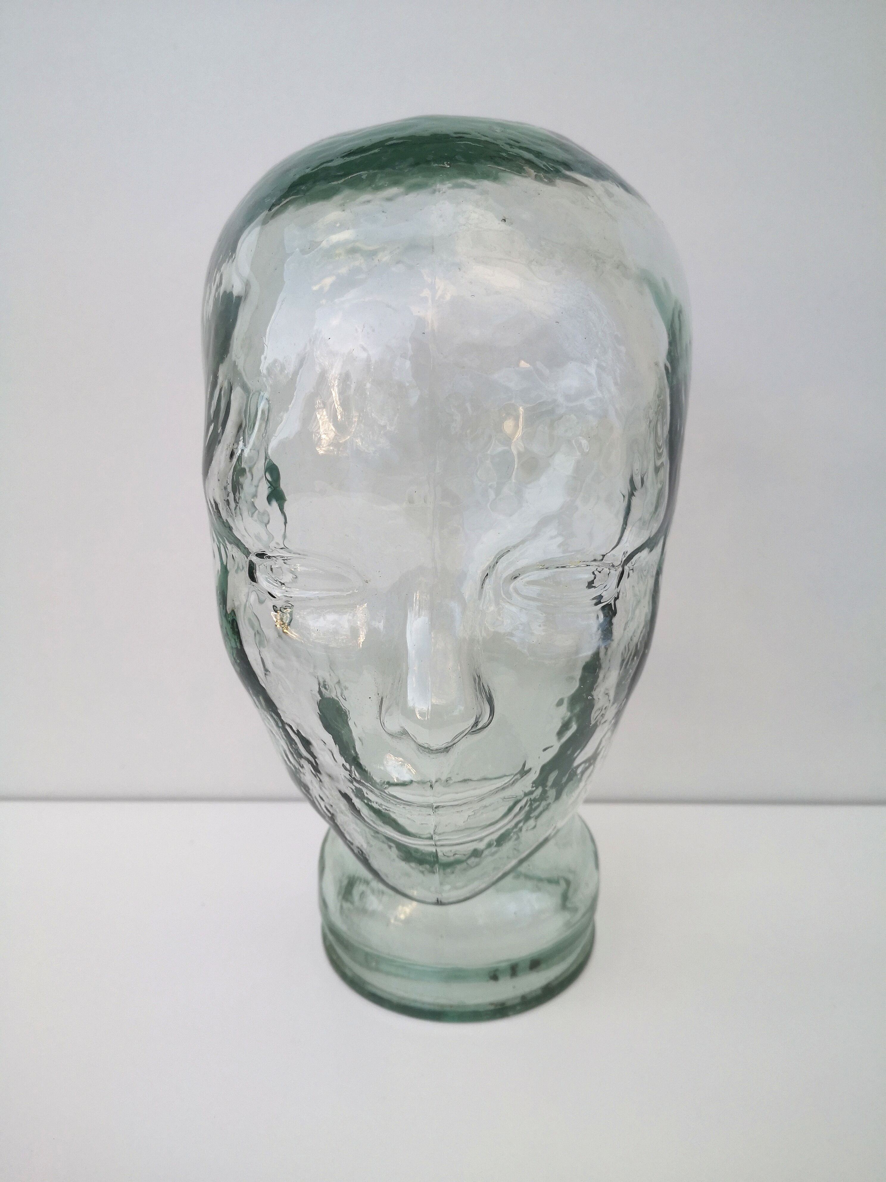 Glass head, vintage- marotte