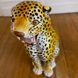 ceramic leopard, Italy, 1970