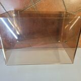 Coffee table in smoked plexiglass 70s