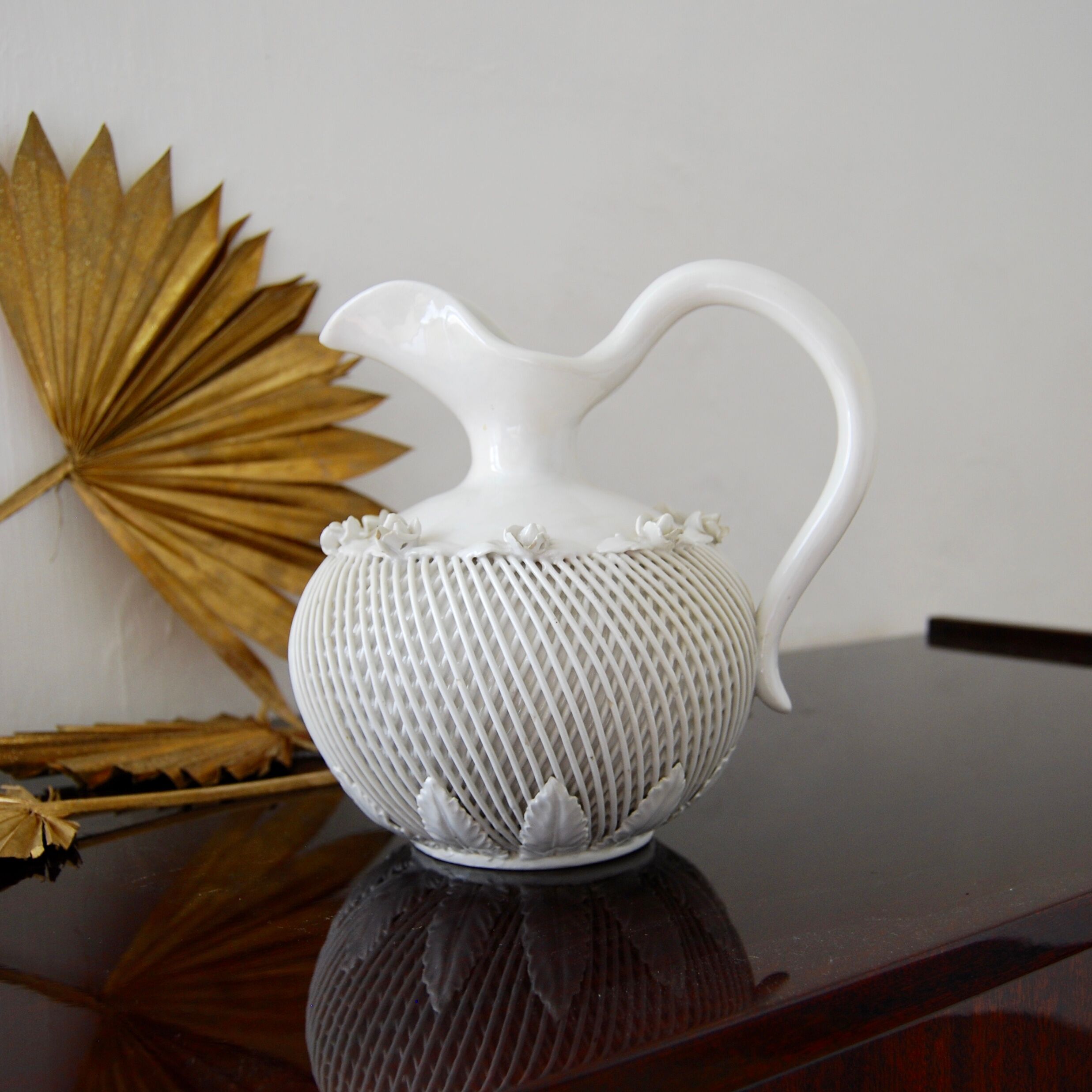 White earthenware jug