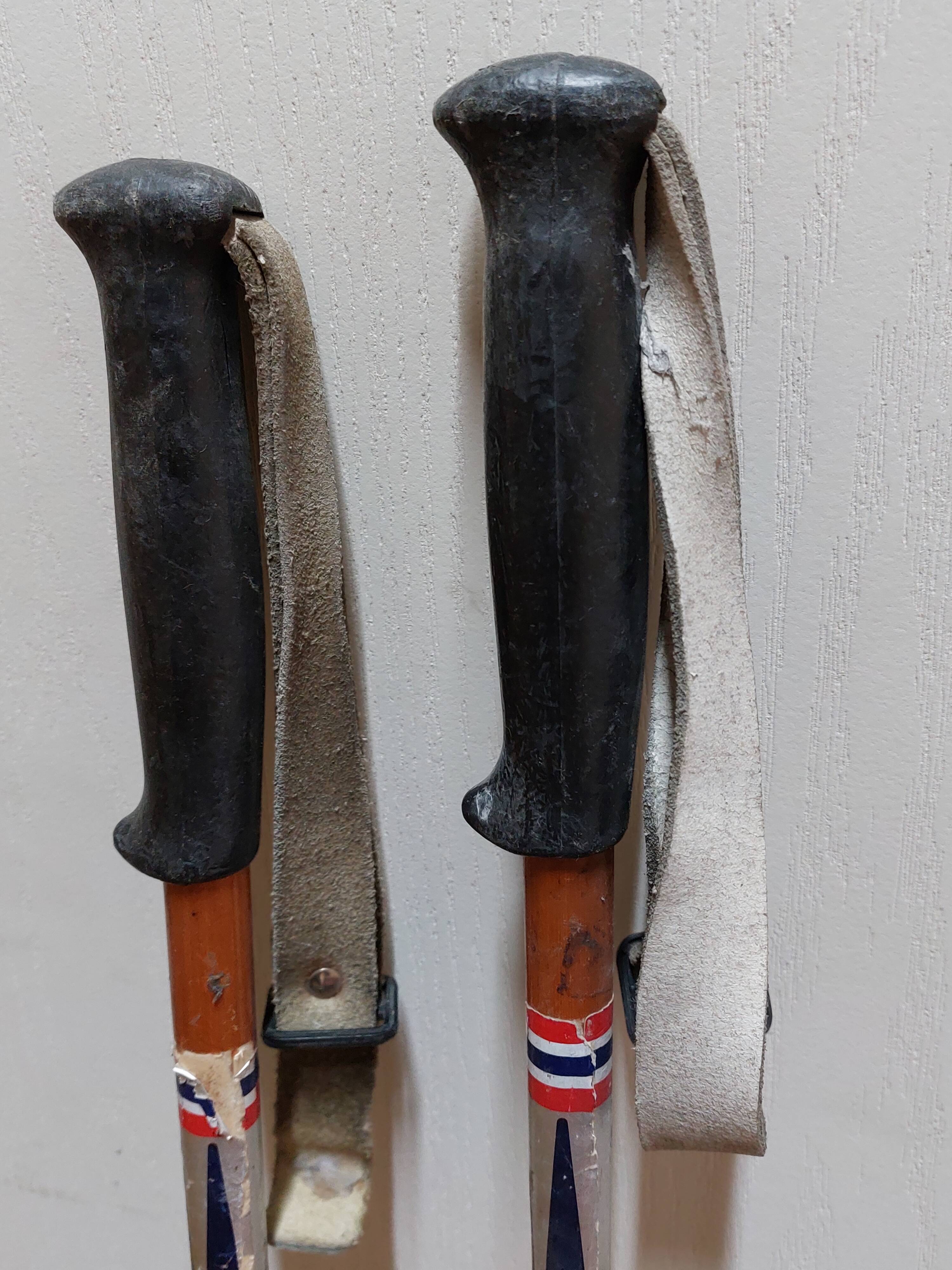 Paire de bâtons de ski vintage en bambou VM Staven - Lot 2