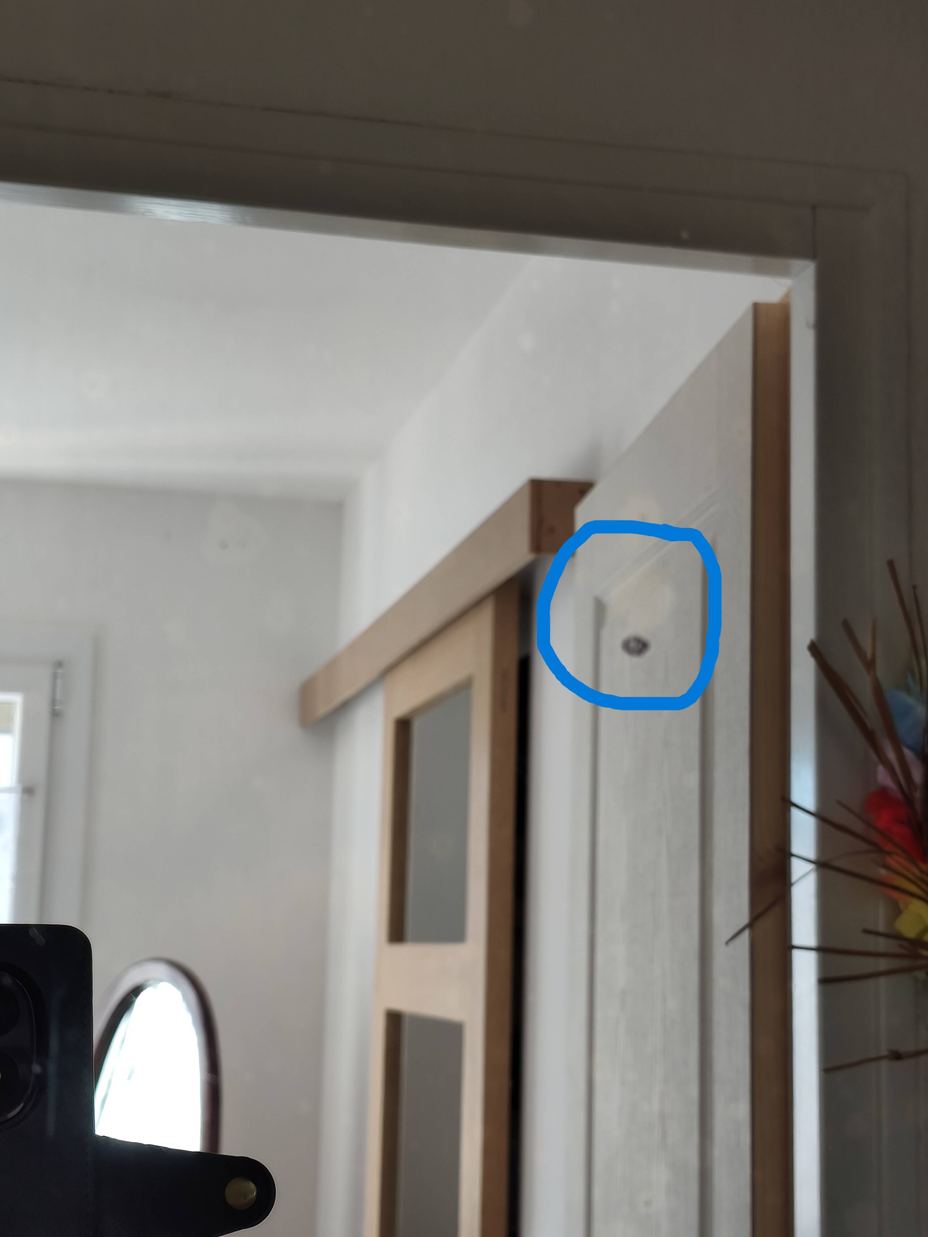 Antique gilded wooden rectangular mirror