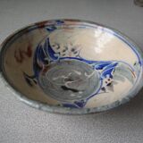Old small bowl in enamelled terracotta, old earthenware