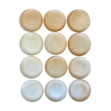 Set of 12 plates dessert gres