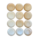 Set of 12 plates dessert gres