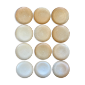 Set of 12 plates dessert gres