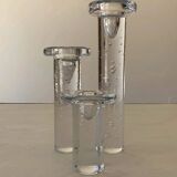 Set of three "Cool" glass candlesticks by Kosta Boda, Sweden, 1999