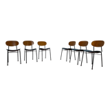 Wooden chairs and skaï