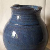 Blue ceramic glazed stoneware earthenware pitcher