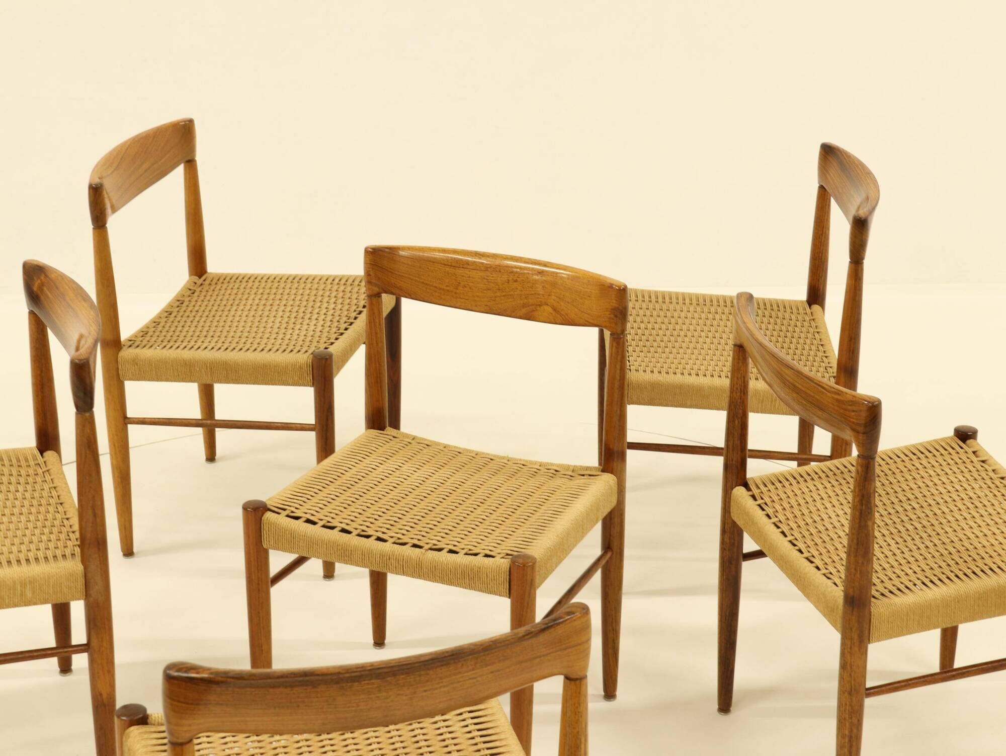 Set of 6 Rosewood Dining Chairs by H.W.Klein for Bramin, Denmark, 1960s