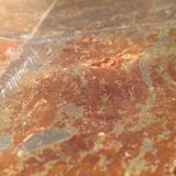Octagonal lava stone coffee table