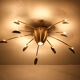 Rose gold color esteluz halogen ceiling lamp 1980s spain