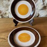 Pair of vintage Swedish Gefle plates, 1970s