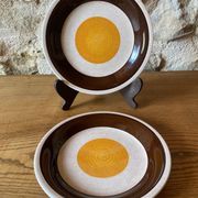 Pair of vintage Swedish Gefle plates, 1970s