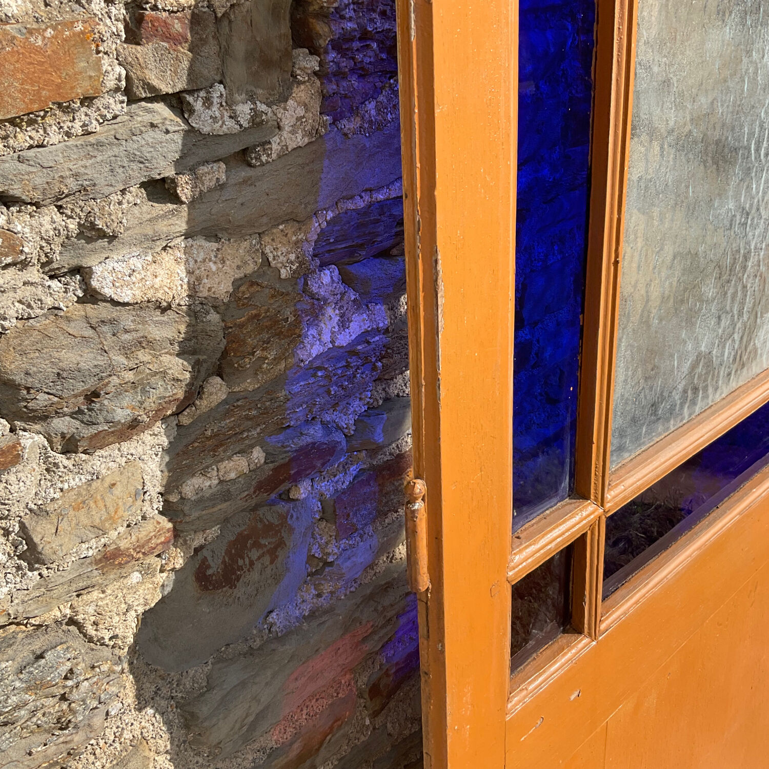 Old glass door L 92 x H 205