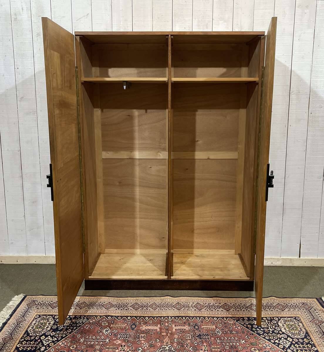 1950s Art Deco armoire in okoumé veneer