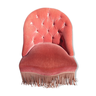 Fauteuil crapaud  dossier capitonné