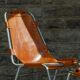 Chair Les Arcs Charlotte Perriand – Vintage patinated leather from the 60s/70s