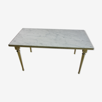 Marble and brass table