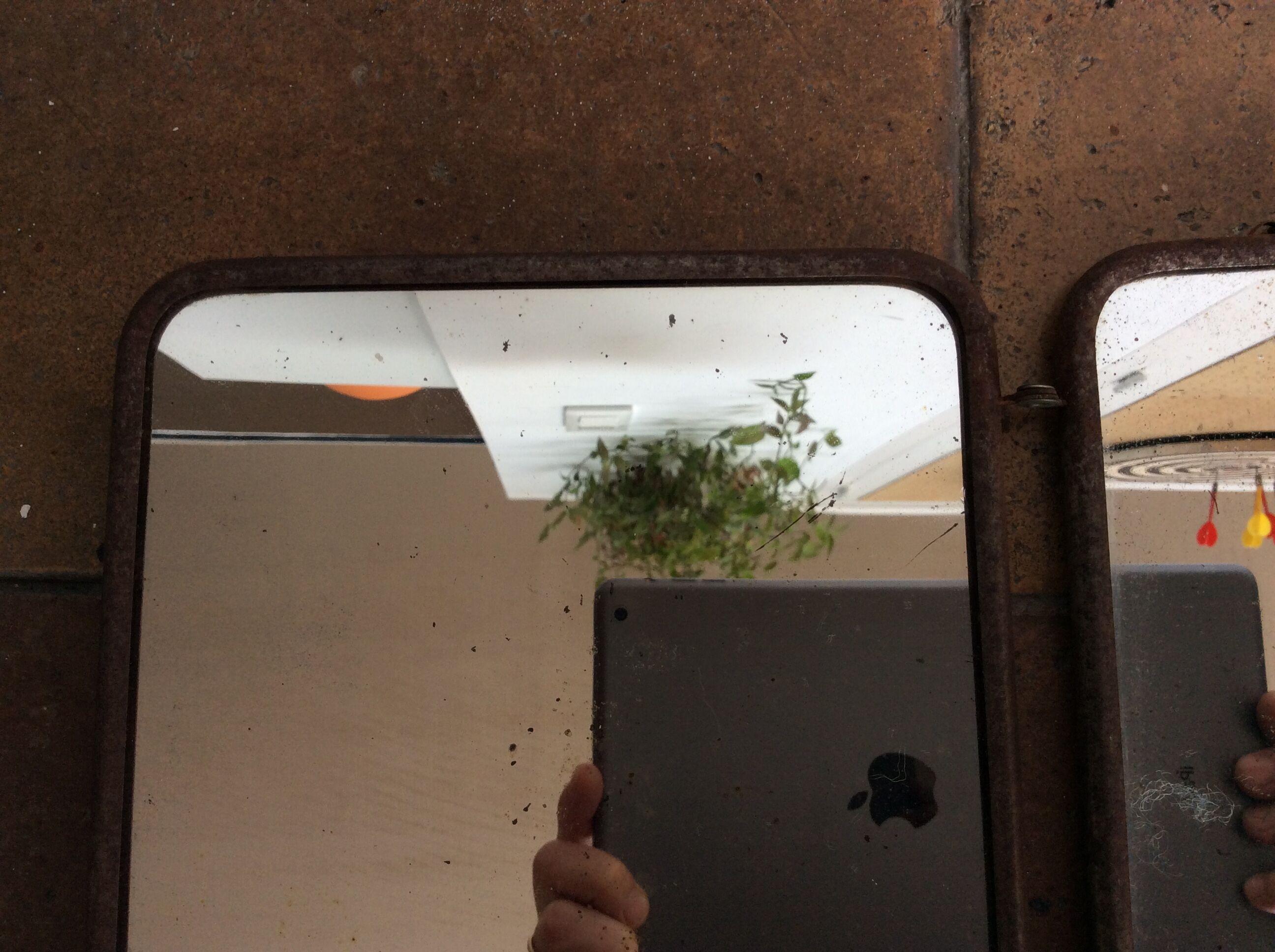 Triptych barber mirror - 57x24cm