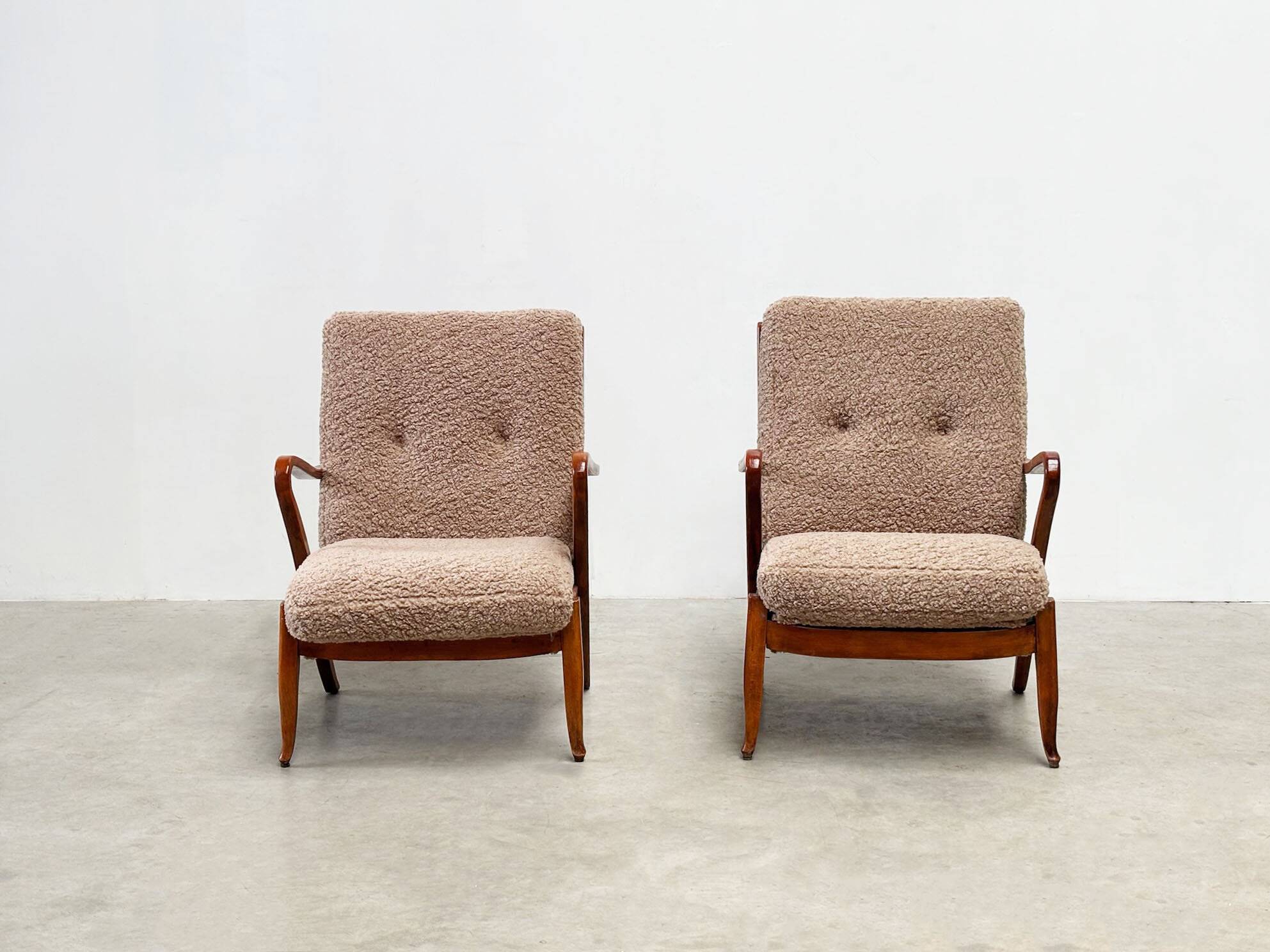 Set of two French lounge chairs