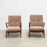 Set of two French lounge chairs