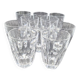 Set of 10 crystal glasses