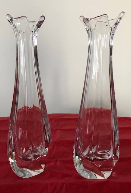 Lot de 2 soliflores Daum