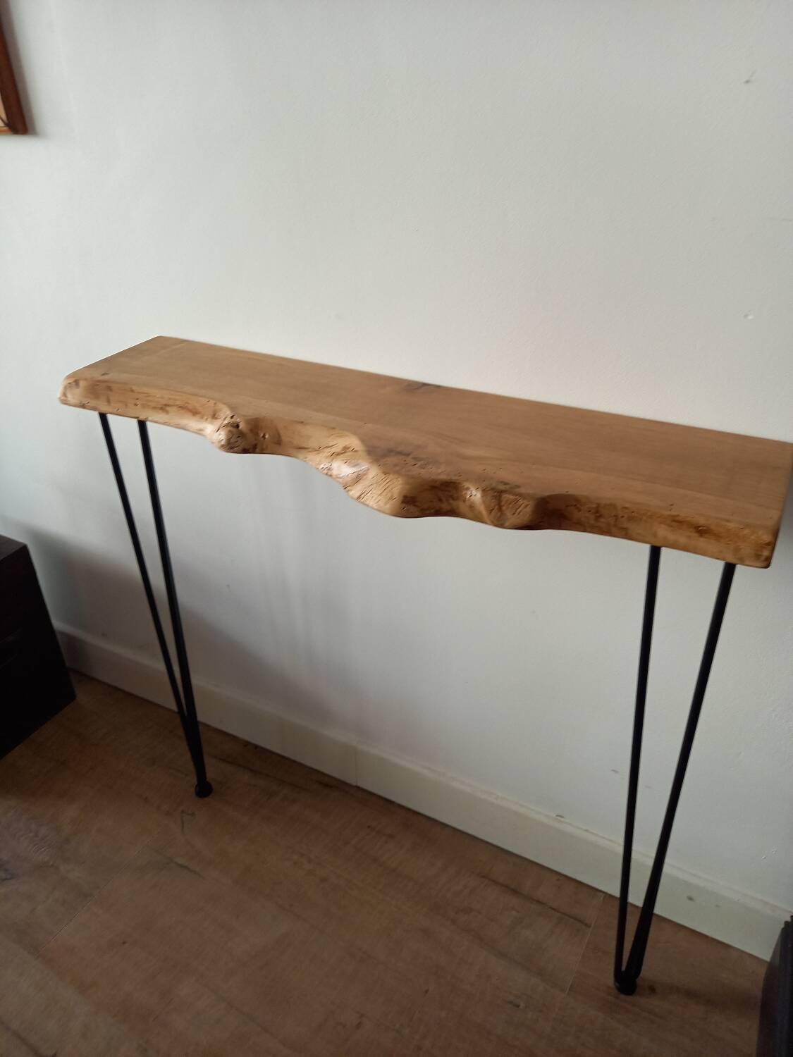 Console en chêne massif et acier