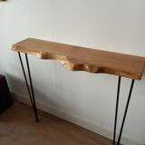 Console en chêne massif et acier
