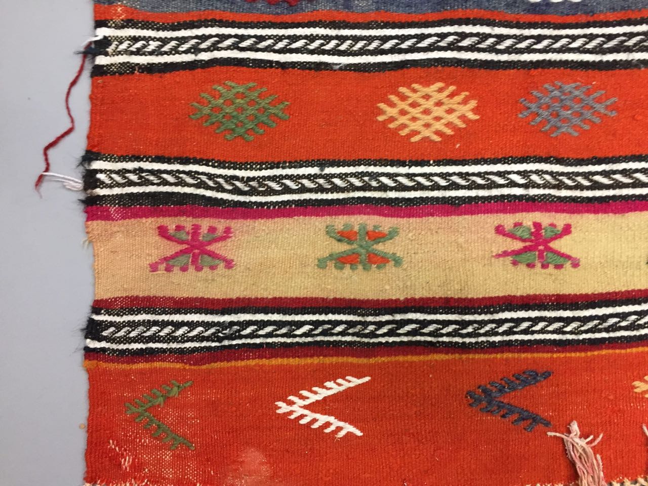 Colourful Vintage Turkish Kilim Kelim Rug 290x166 cm shabby chic wool boho Large