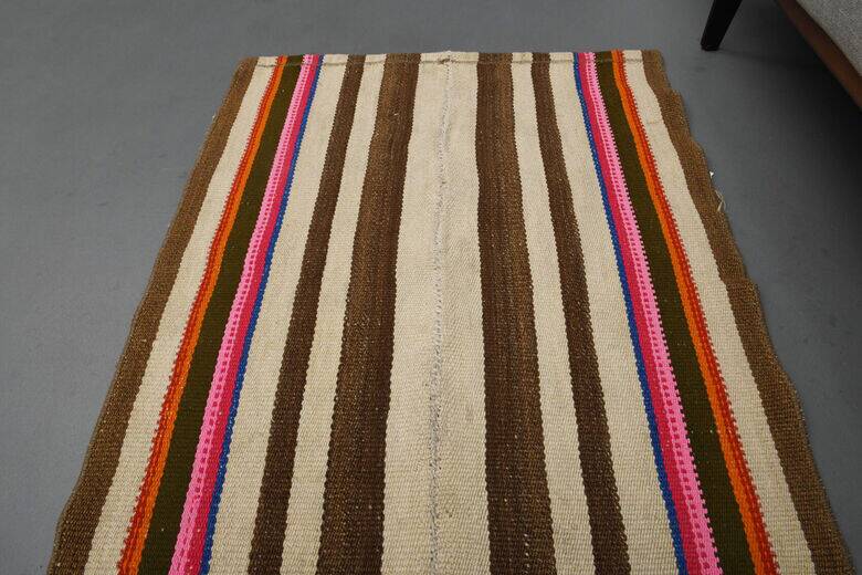 Vintage striped kilim hallway rug 60 x 182 cm