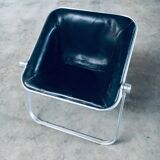 Plona Leather Side Chair by Giancarlo Piretti for Castelli, 1970s