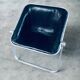 Plona Leather Side Chair by Giancarlo Piretti for Castelli, 1970s