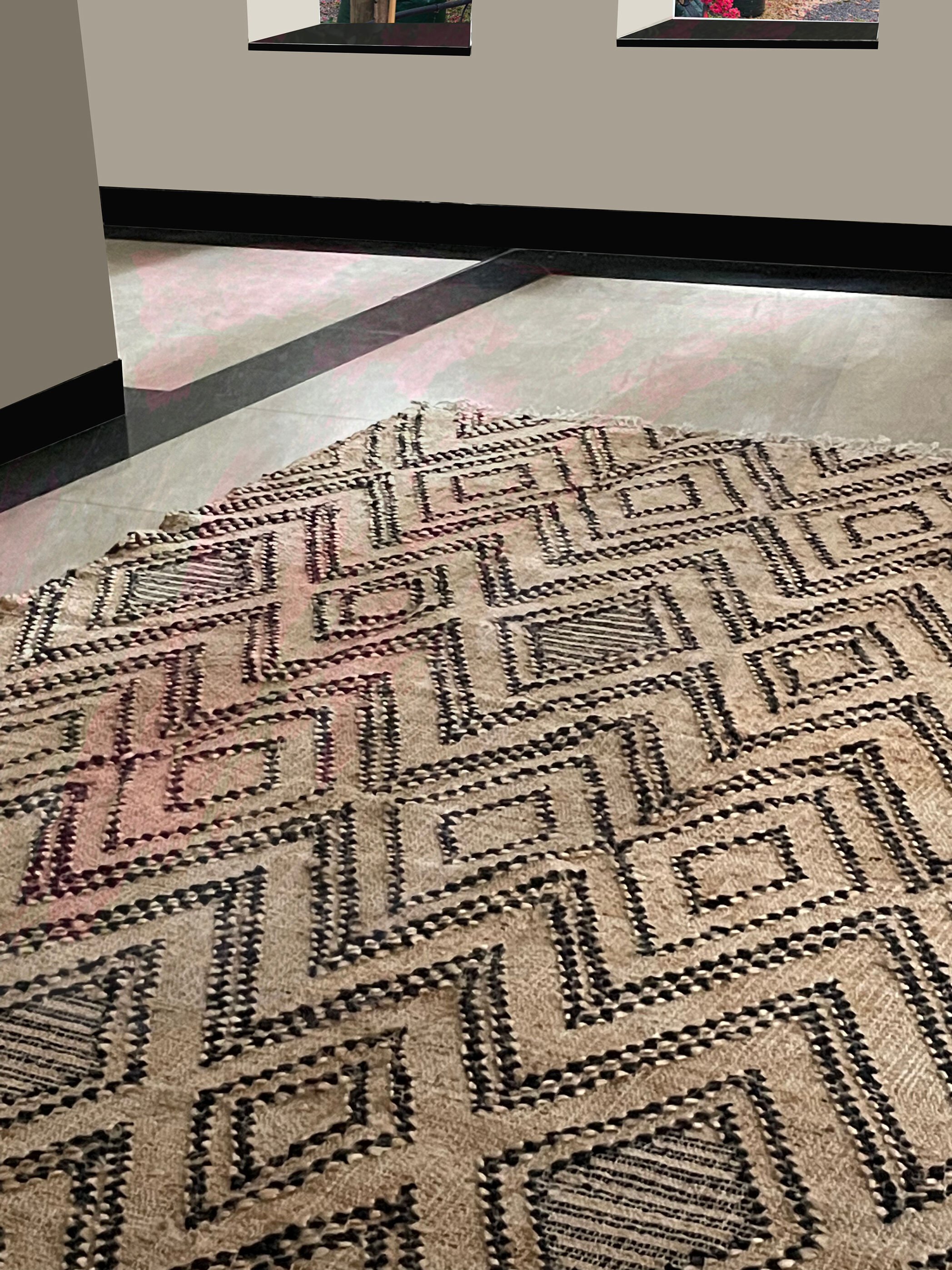 Tapis kilim, chanvre et coton tissé à la main