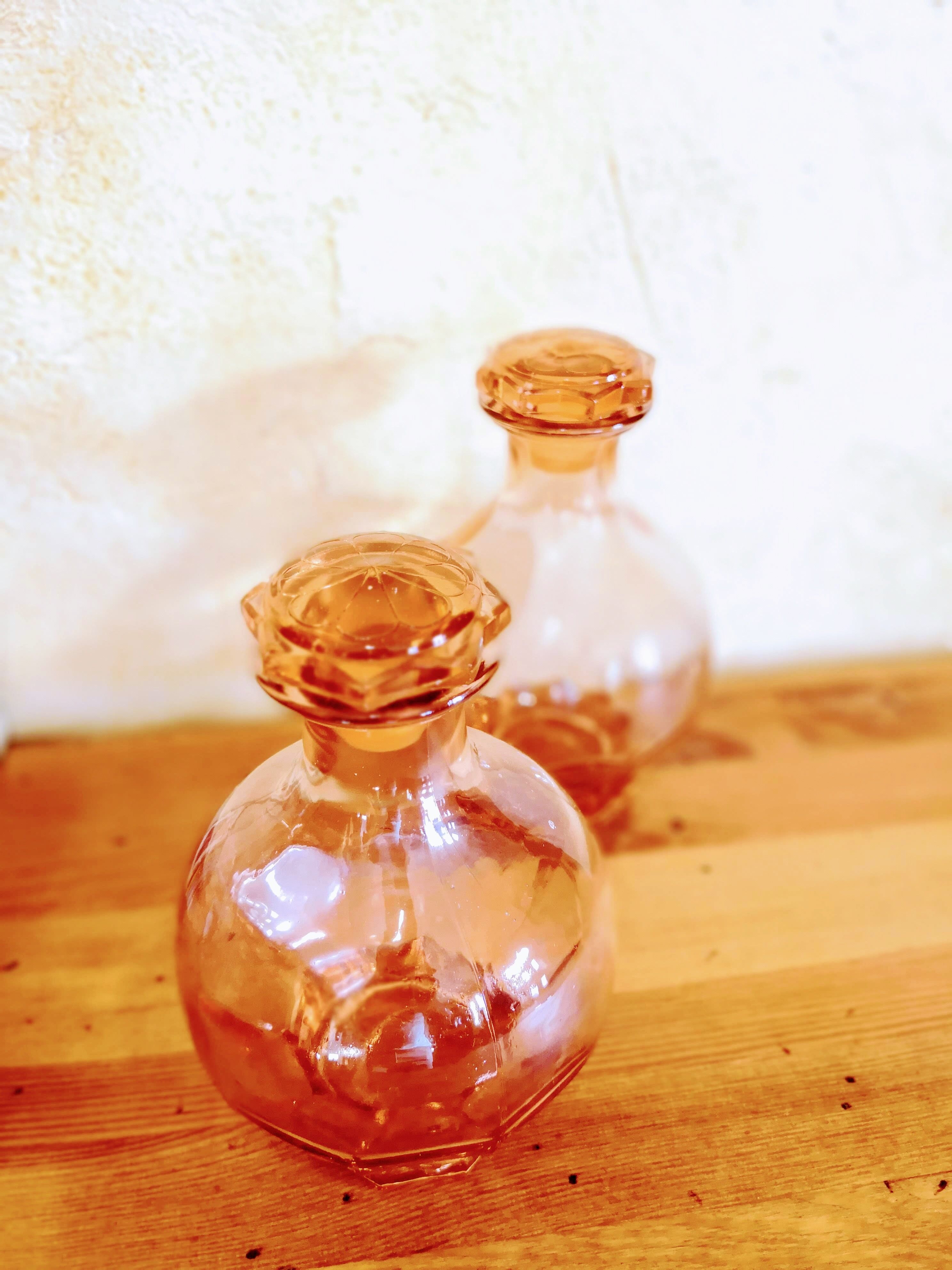 Pair of amber vials