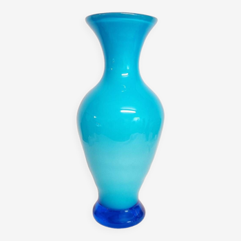 Vase de cristal. Italie, années 1980.