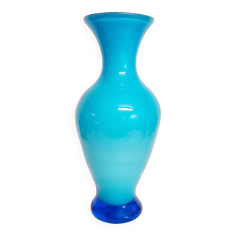 Vase de cristal. Italie, années 1980.