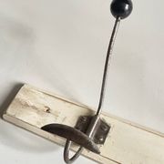 ANTIQUE SCHOOL COAT RACK White Wood