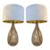 Pair of Contemporary Fumè Table Lamps Murano Glass