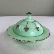 Bonbonnière opaline vert jade