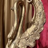Ittalian Artist, Empire Period Decorative Swan Sculptures, 1800s, Giltwood, Set of 2