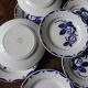 10 assiettes plates roses bleus Bastia Sarreguemines Art Déco