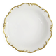 Antique shallow dish in gilded porcelain, Tirschenreuth, Bavaria, late 19th century.
