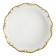 Antique shallow dish in gilded porcelain, Tirschenreuth, Bavaria, late 19th century.
