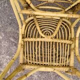 Paire de chaises en rotin Van Rohe