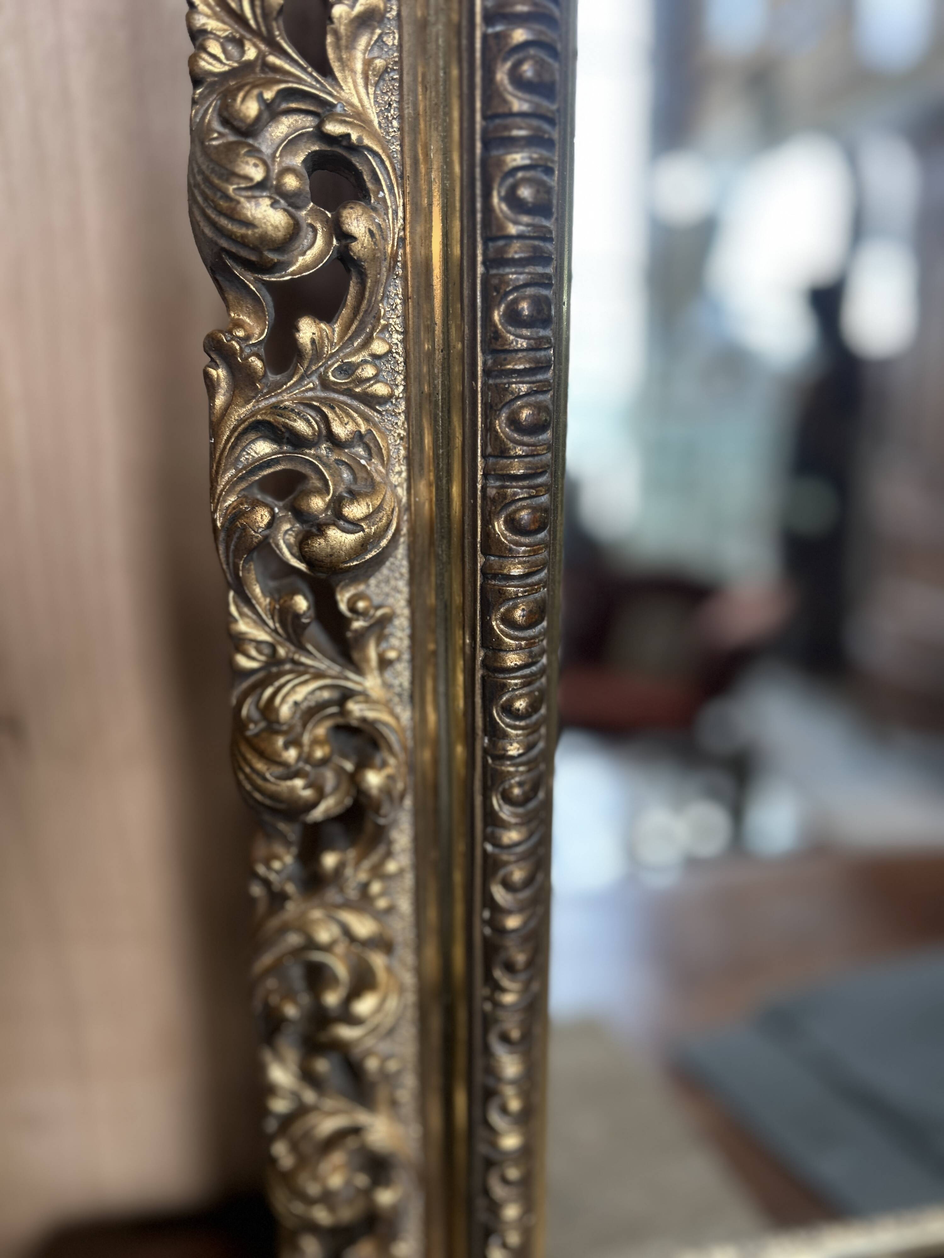 Golden rectangular mirror