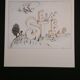 Card invitation exhibition Steinberg - 1988 - Galerie Maeght
