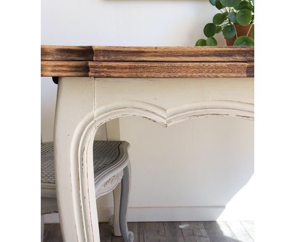 Table shabby avec rallonges