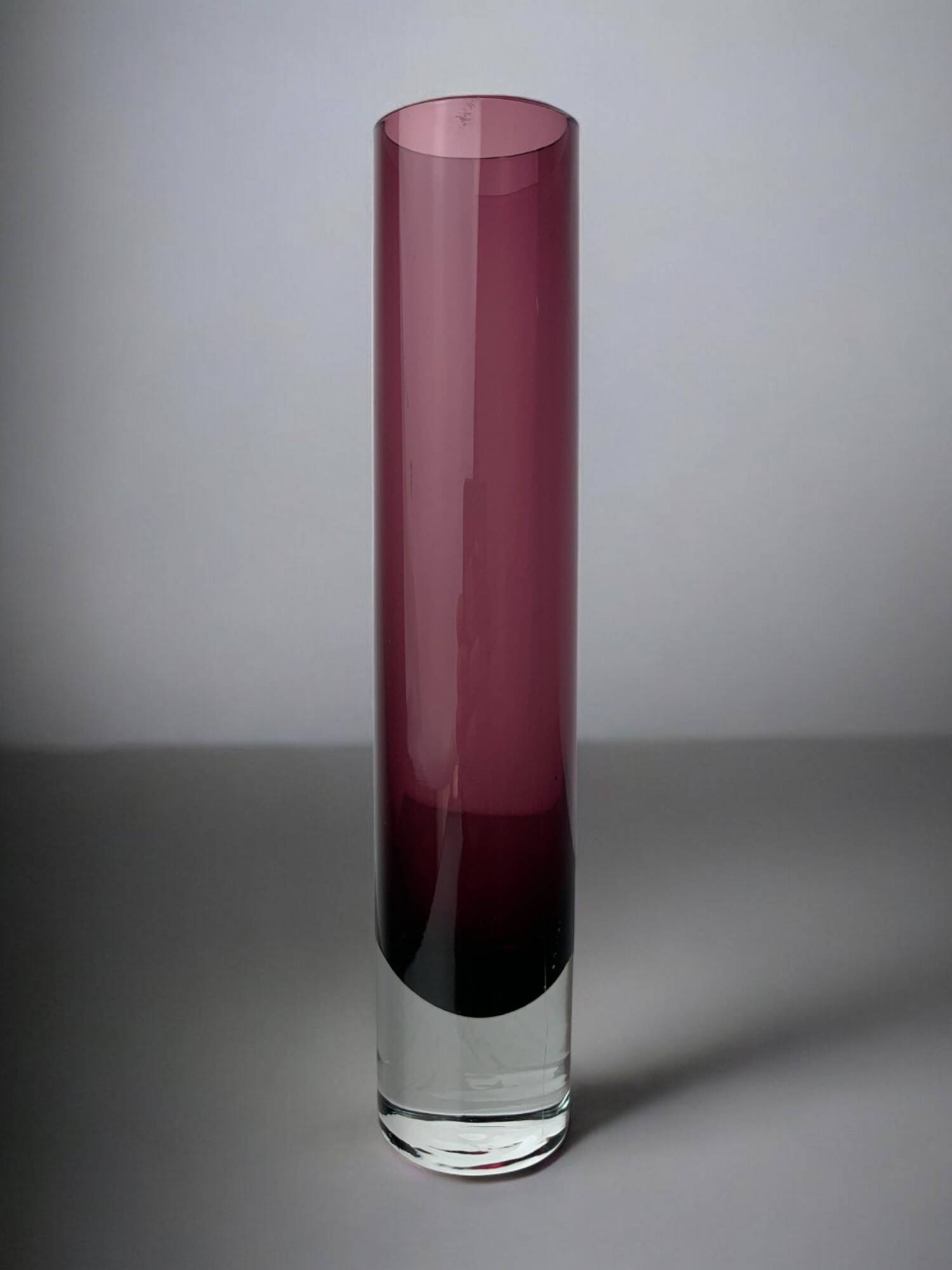 Sommerso Circular Purple Vase by Seguso, Murano, Italy, 1970